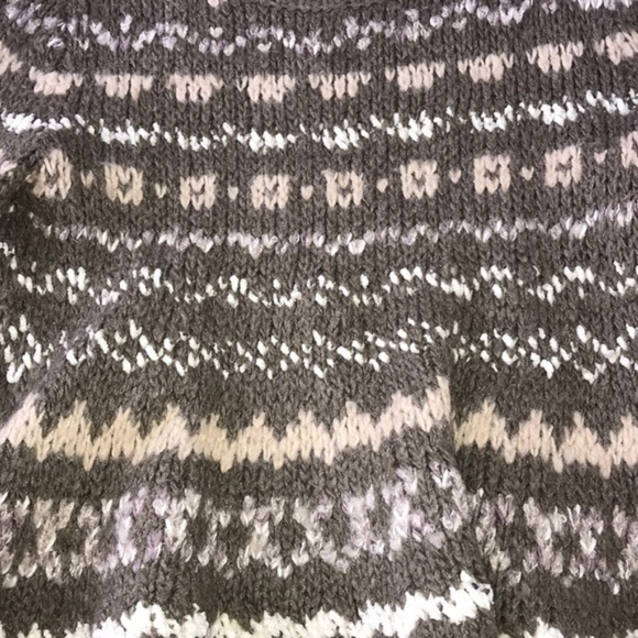 Free People Thru The Storm Pullover Fairisle Swing Sweater EUC - Picture 5 of 8